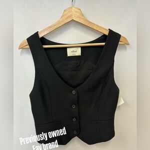 Aritzia Wilfred Black Desire Vest
